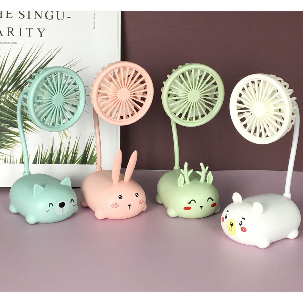 (SIÊU BÃO HÈ 2021)Quạt mini tích điện để bàn tiện lợi hình thú dễ thương,Pin khỏe(450mAH) Quạt mạnh,Đổi Mới 7 ngày | BigBuy360 - bigbuy360.vn