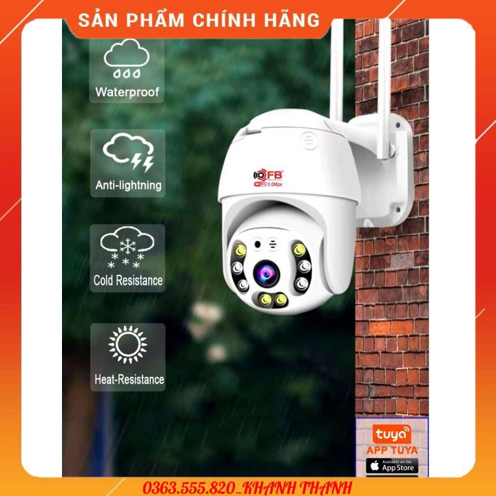 Camera IP WIFI FB-Link TY301 3.0MP (Phần mềm Tuya, Quay theo chuyển động, Đàm thoại 2 chiều) + Adapter