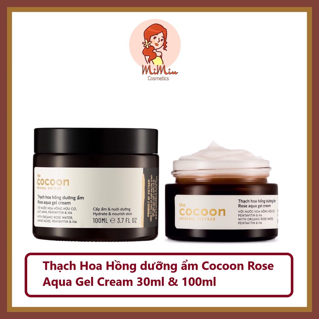 ( HŨ Full &amp; mẫu dùng thử) Thạch hoa hồng dưỡng ẩm  Rose Aqua Gel Cream