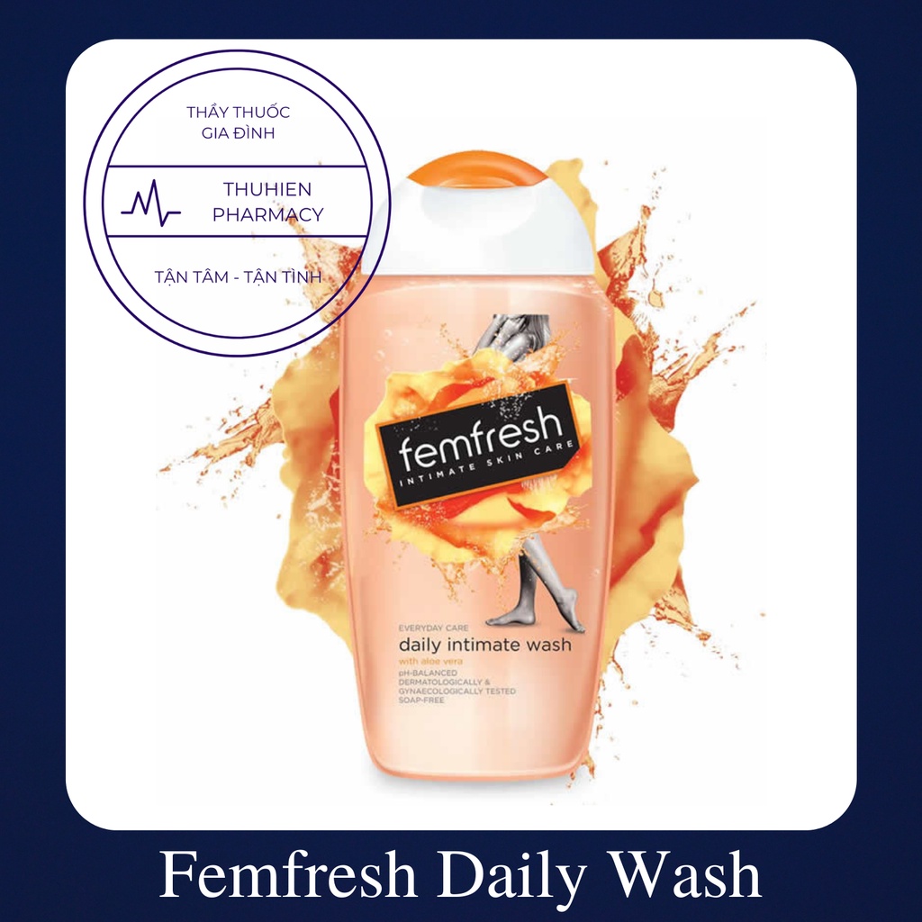 Dung Dịch Vệ Sinh Và Xịt Cho Vùng Kín Sạch, Thơm, Tươi Mới Suốt Ngày Dài Femfresh Daily Intimate Wash 250ml Anh Quốc