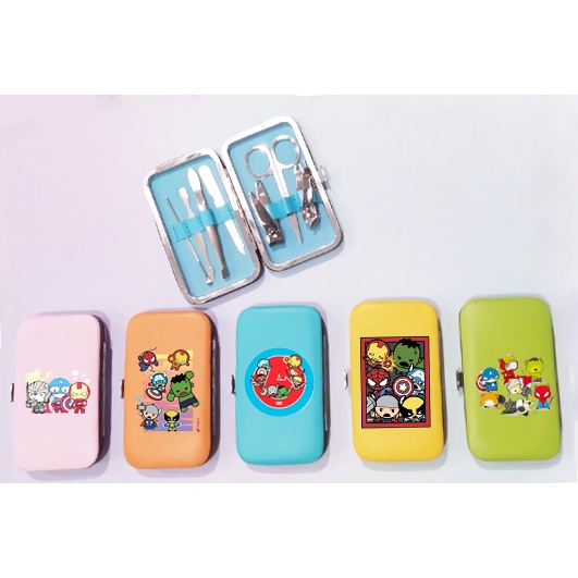 set bấm móng tay siêu anh hùng BMTI42 bộ dụng cụ làm móng mini đa năng cute dễ thương