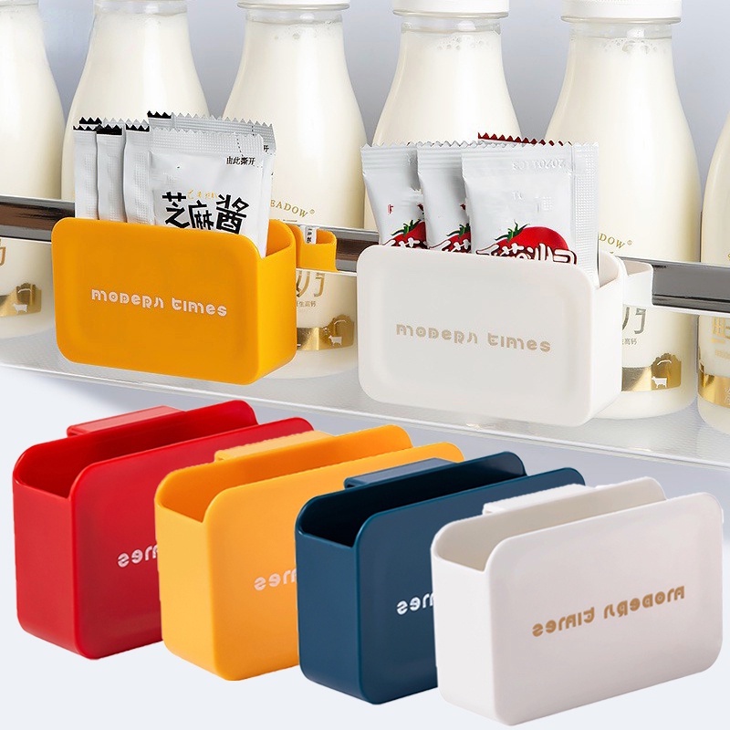 Hộp Đựng Gia Vị Mini Bằng Nhựa Gắn Cửa Tủ Lạnh Có Thể Tháo Gỡ Cho Nhà Bếp