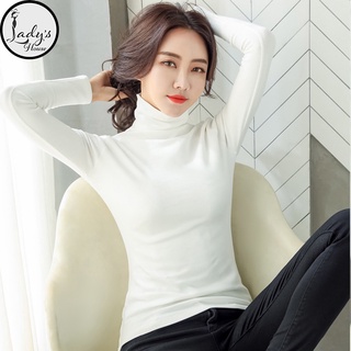 Áo Cổ Lọ Bigsize Nữ Tay Dài Dưới 80Kg Chất Thun Cotton Co Giãn 4 Chiều Thoáng Mát Thấm Hút Mồ Hôi "CL"