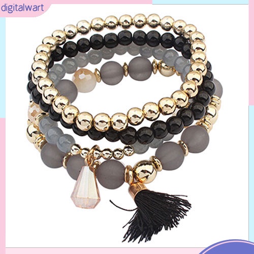 Set 4 Vòng Tay Nhiều Lớp Thời Trang Cho Nữ