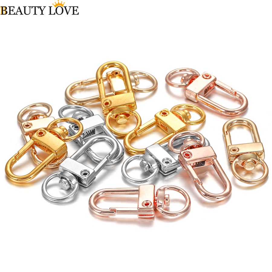 Bộ 10 Móc Khóa Càng Cua / Móc Nối Móc Xoay Bằng Hợp Kim Kẽm Bền Bỉ Tự Làm Cho Túi Xách / Cổ Thú Cưng