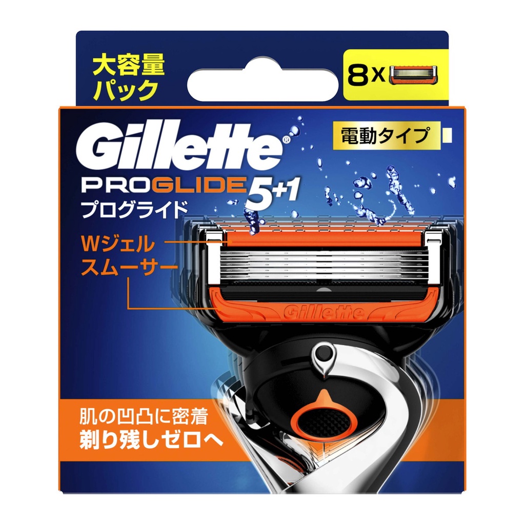 Vỉ 8 Lưỡi Dao Cạo Râu Gillette Fusion Proglide 5+1 (chạy pin)