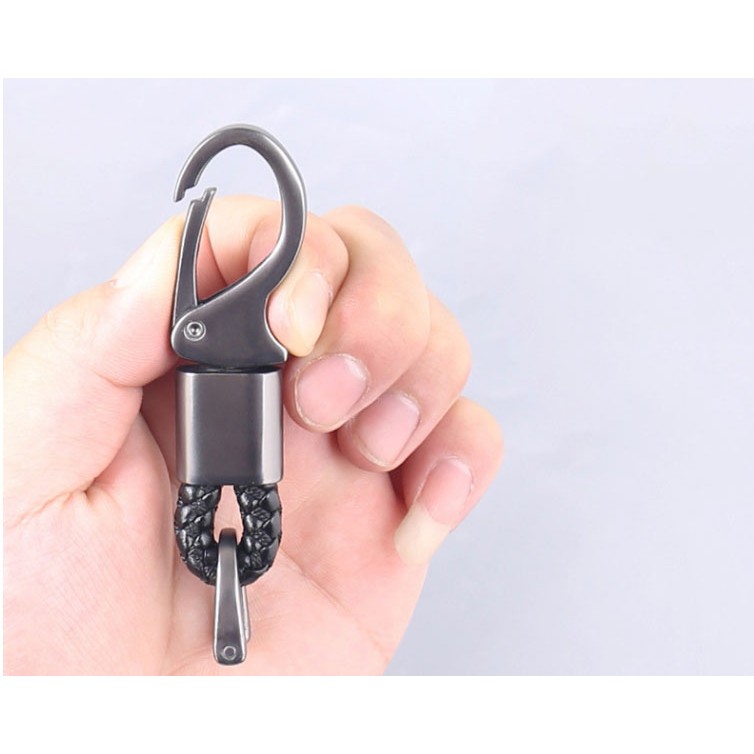 Ốp Chìa Khóa Carbon xe Accent, Kona, Santafe - chìa 3 nút- kèm móc treo sang trọng, bảo vệ chìa khóa xe