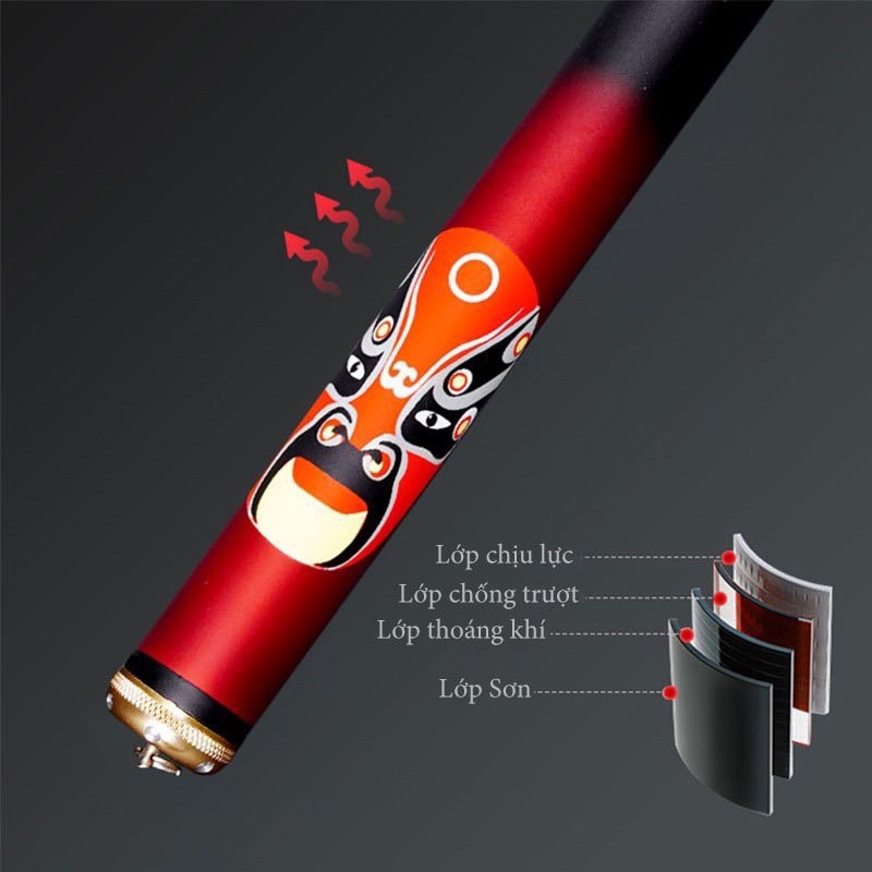 Cần cây tay Quỷ Vương 8H - Tặng nhẫn chống trơn và đọt phụ cao cấp