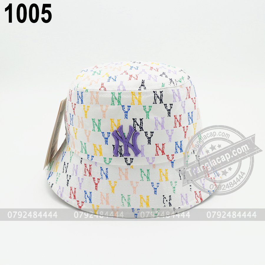 Nón bucket MLB Monogram NY sắc màu