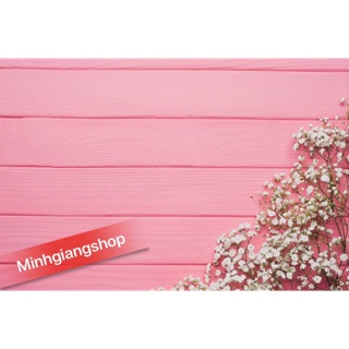 Hàng mới về -Thảm chụp ảnh 3D view hoa baby trắng nền hồng