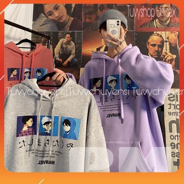 Áo hoodie ba chàng trai ô vuông MARVEL