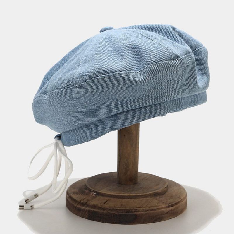 Mũ Beret Denim Màu Sắc Thời Trang Vintage Cho Nữ