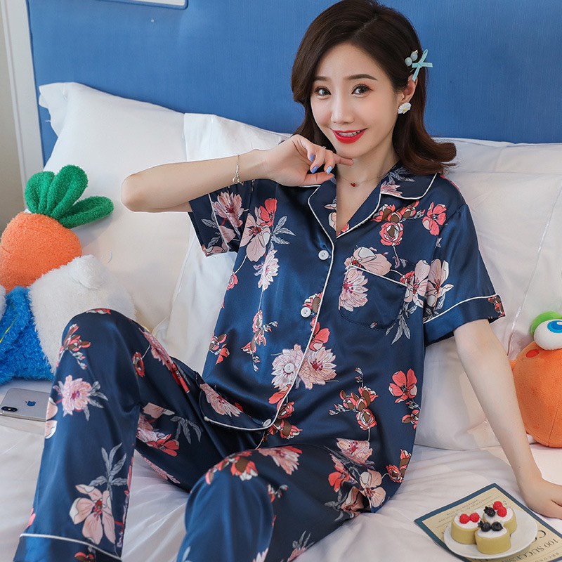 Pajamas Đồ Ngủ Mặc Nhà Lụa Mềm Mịn FreeSize AMANTA AMTPY002