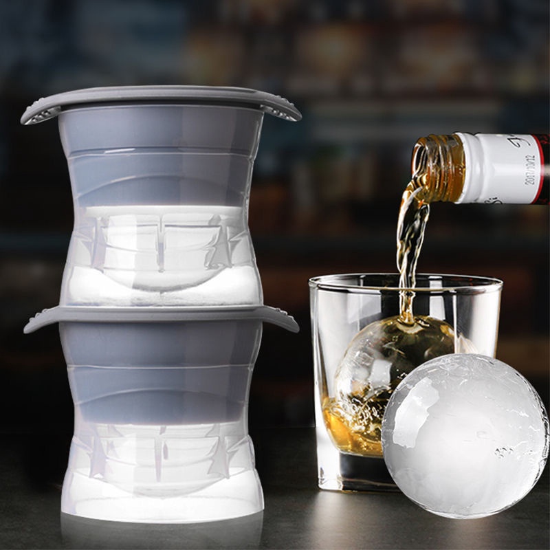 Khuôn Silicon làm đá viên hình cầu 3D đa năng tiện lợi