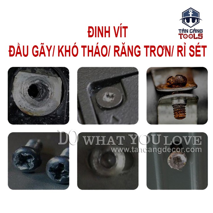 Bộ Mở Toét Đầu Vít Komax Chuôi Lục 0203