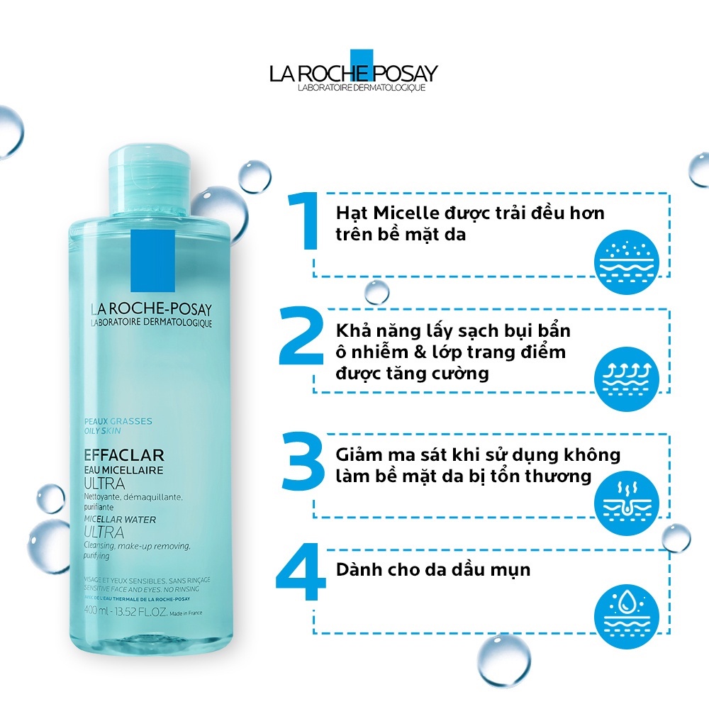 Nước Tẩy Trang La Roche-Posay Dành Cho Da Nhạy Cảm Và Da Dầu Nhạy Cảm 400ml Kimochi Store