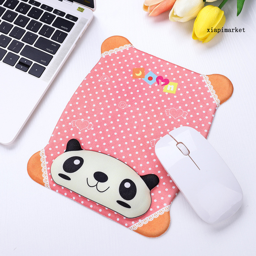 Tấm Lót Chuột Hình Chữ Nhật Mềm Mại Họa Tiết Hoạt Hình Có Đệm Đỡ Cổ Tay Cho Văn Phòng