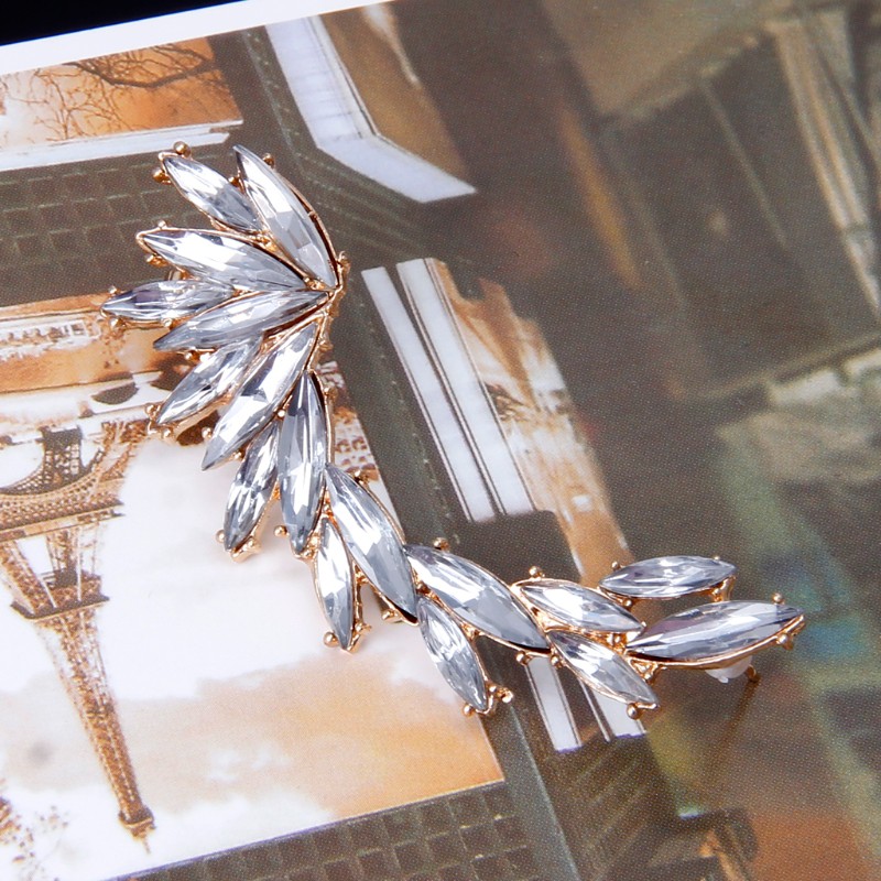 Bông tai đeo vành đính đá sang trọng thời trang cho nữ