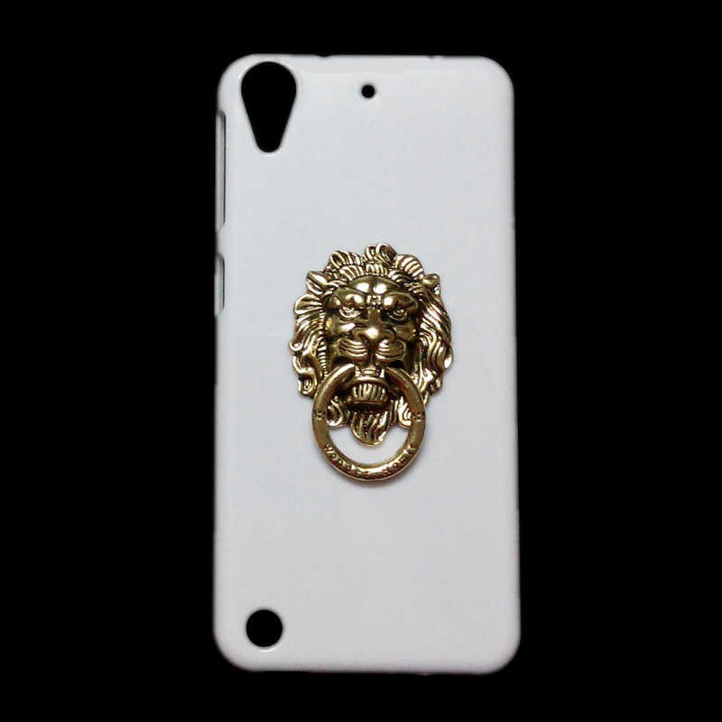 3D Metal Bronze Lion Head Ring Stand Holder Back Hard Phone Cover Case fo HTC Butterfly 3 One M7 M9 Plus A9 X9 E9 Desire 10 Pro 530 620 626 628 630 728 816 820 825 828 830 U11 U Ultra