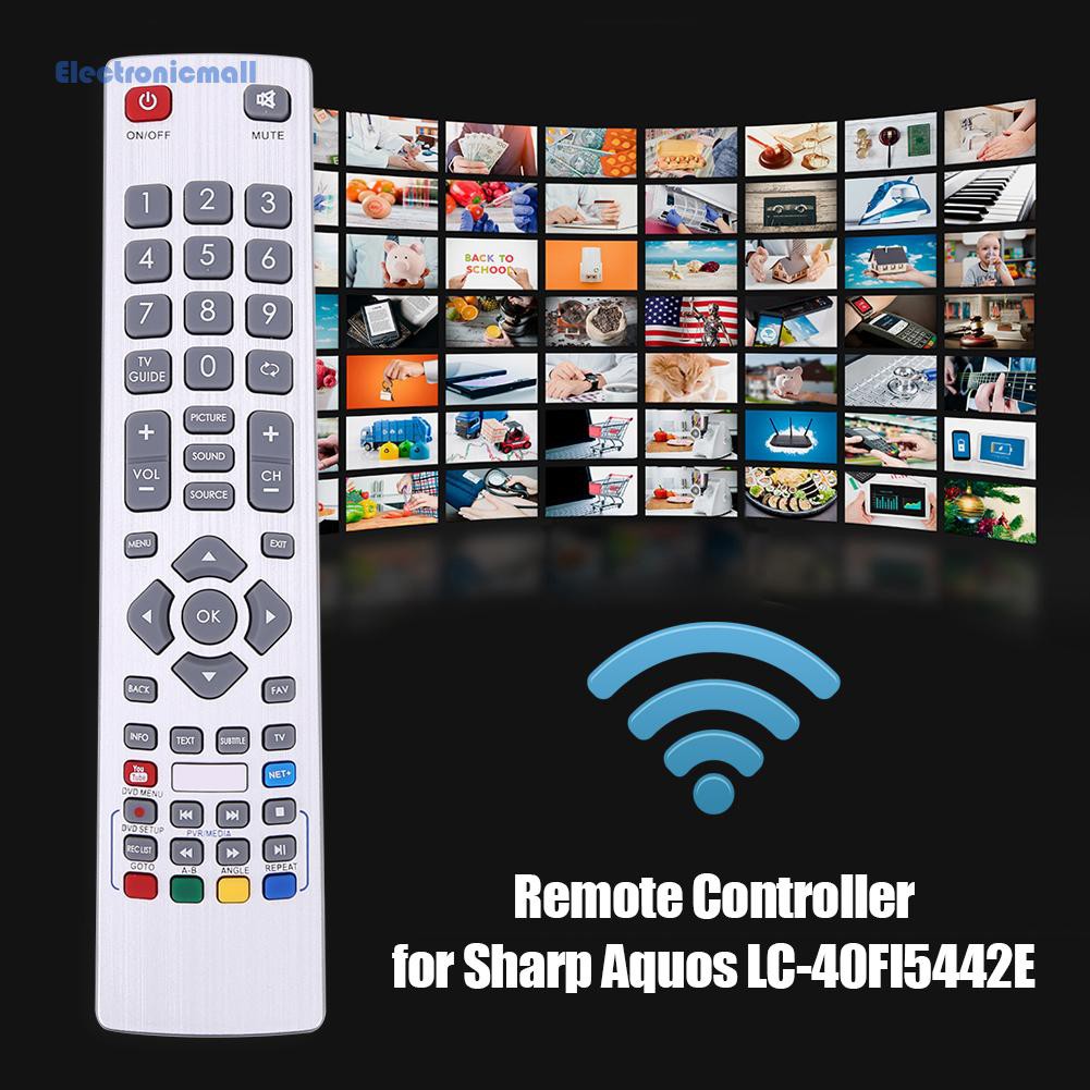 ElectronicMall01 TV Remote Controller Replacement Smart Television Wireless Switch for Sharp Aquos LC-40FI5442E