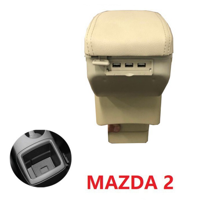 Sản Phẩm Hộp tỳ tay ô tô Mazda 2 tích hợp 7 cổng USB .