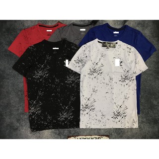 Áo Thun Nam Ngắn Tay Không Cổ Phong Cách Vảy Sơn Đẹp