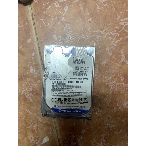 xác hdd laptop western digital wd 1000gb ổ 1tb laptop lỗi