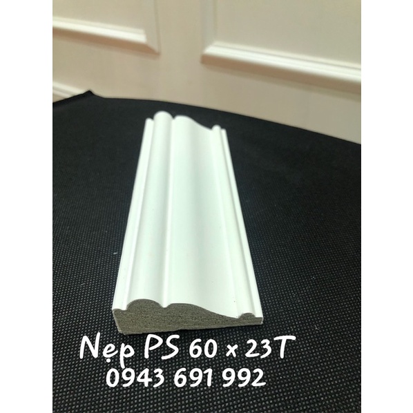 Chỉ nẹp ngang tường bản rộng 6cm màu trắng hoàn thiện