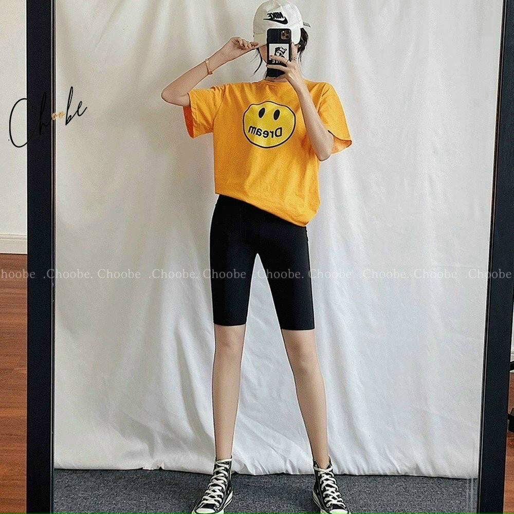 Quần legging lửng thái phong cách legging ngố đùi thái cạp chun siêu mịn thể thao, gym, đi chơi co dãn năng động 123shop