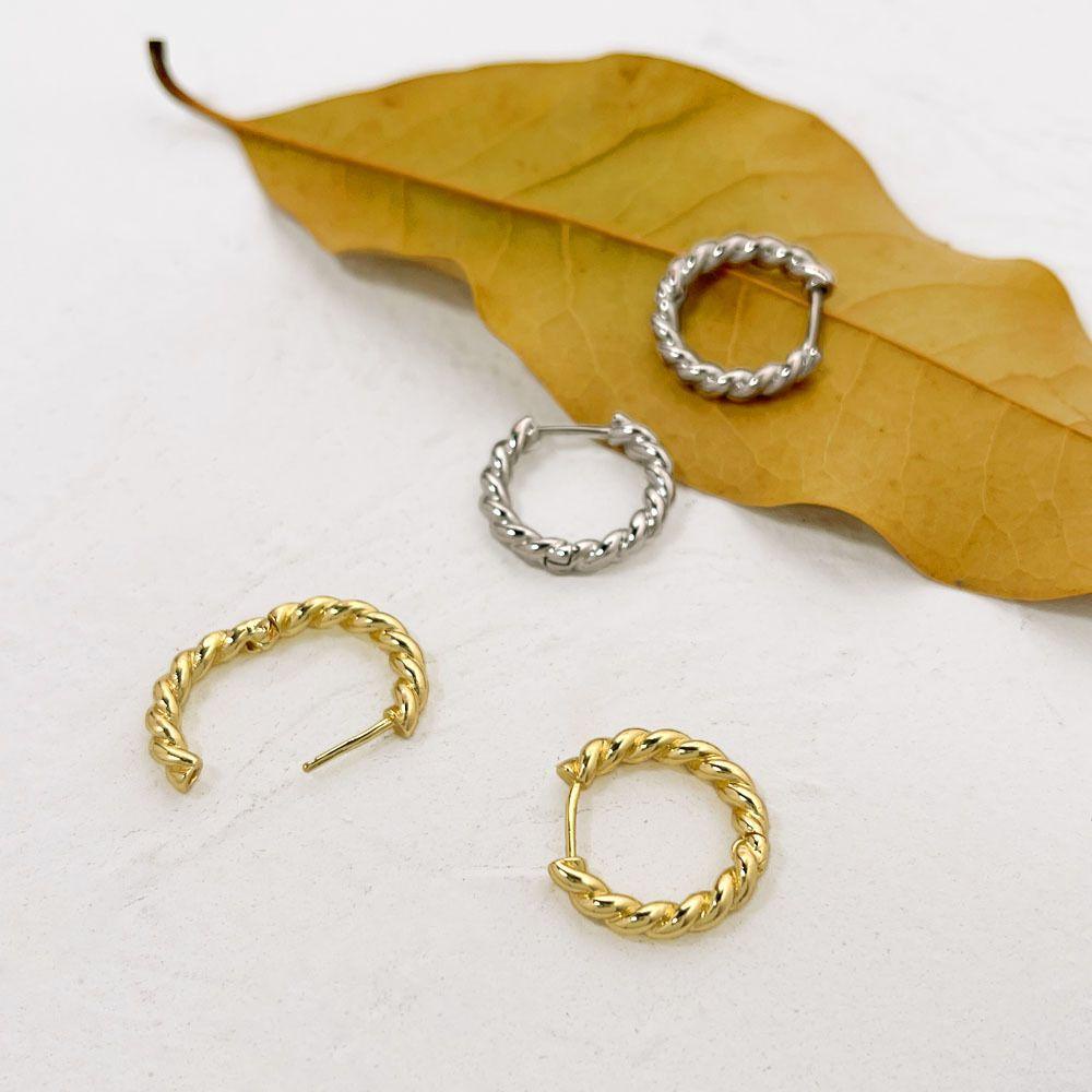 Khuyên Tai Kim Loại Hình Ốc Vít Nhỏ Đơn Giản Sáng Tạo Phong Cách Punk Hàn Quốc