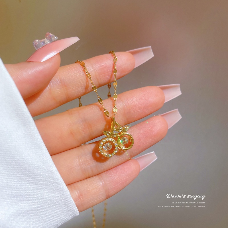 Dây chuyền nữ, vòng cổ dây titan không gỉ ,đính đá nhân tạo cá tính và lịch sự LOZI (VCNU19)