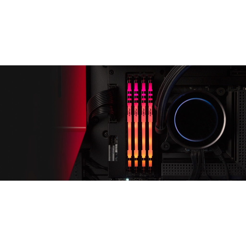 Ram Desktop Kingston Fury Beast RGB (KF436C18BBA/16) 16GB (1x16GB) DDR4 3600Mhz