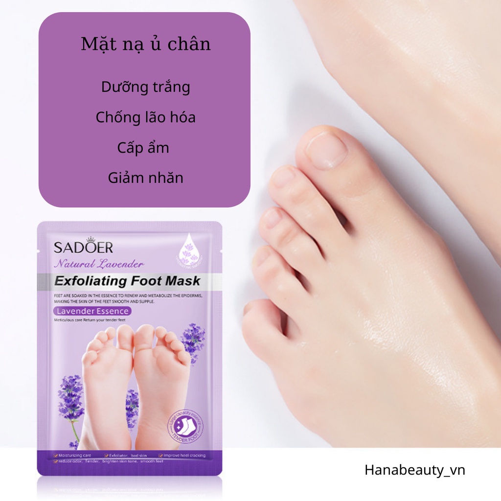 Mặt Nạ Ủ Chân Sữa Tươi Trắng Da Giảm Thâm Giảm Nhăn Mịn Màng SADOER nội địa Trung