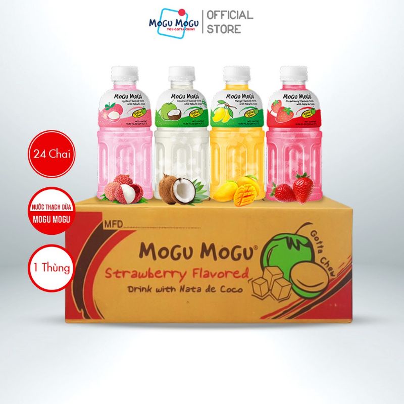 Nước trái cây thạch dừa Mogu Mogu Thái Lan - Chai
