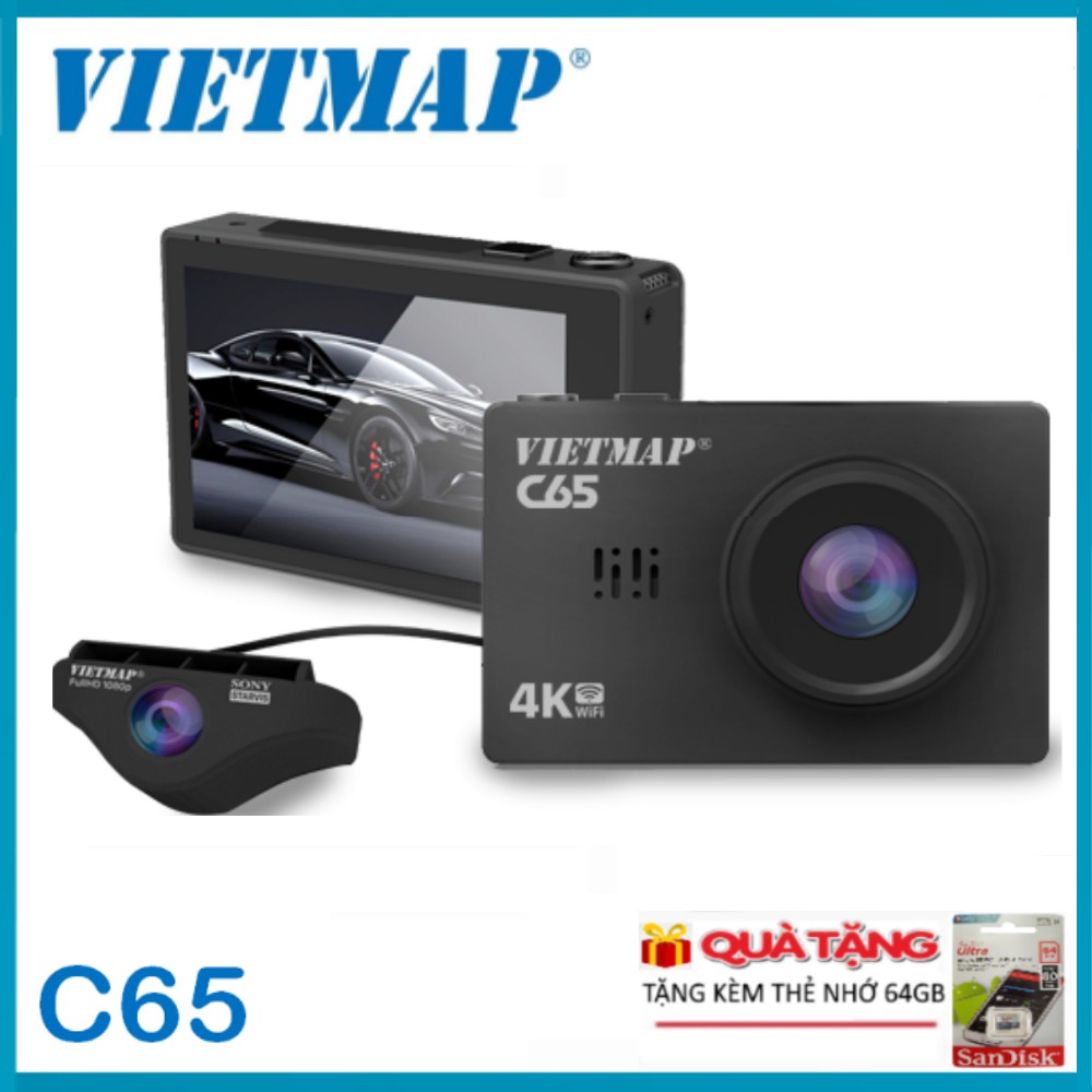 [Miễn phí lắp đặt nội thành HCM]CAMERA HÀNH TRÌNH VIETMAP C65 + THẺ NHỚ 128GB | BigBuy360 - bigbuy360.vn