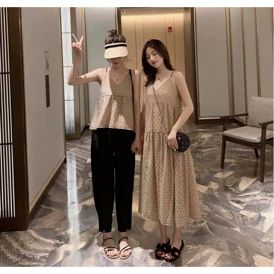 Set đồ cho bạn thân chấm bi siêu kute