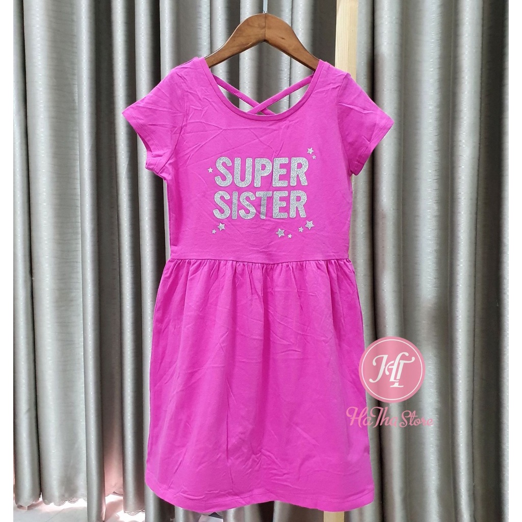Dress / Đầm thun C4RT£R chữ bé gái (Dòng lớn)