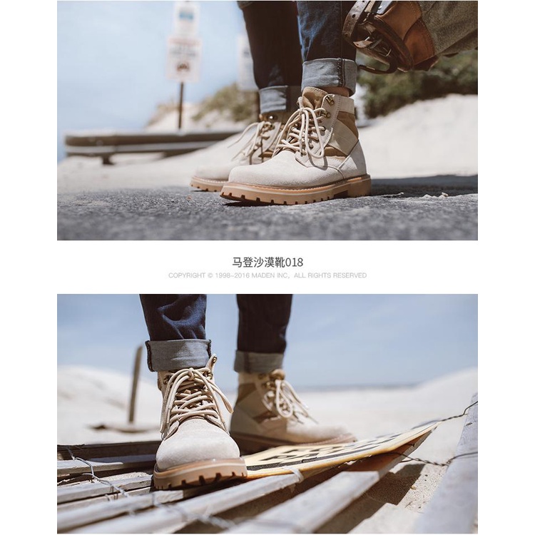 Giày bốt MADEN phong cách Anh Quốc ống cao cho nam