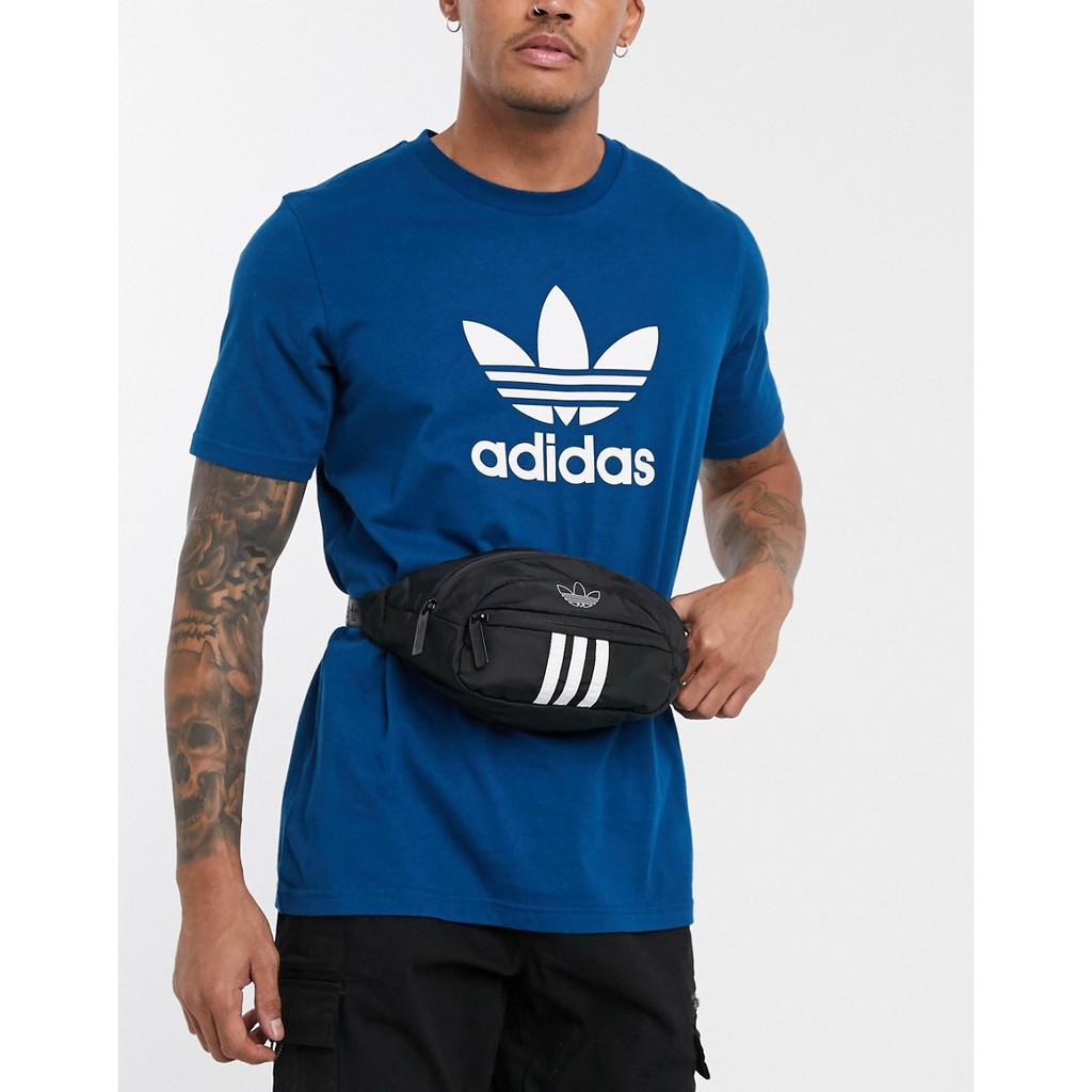 Túi Đeo Chéo Adidas Auth FREESHIP Adidas Waist Bag 3 Triples Black Hàng Chính Hãng - [CM3824]