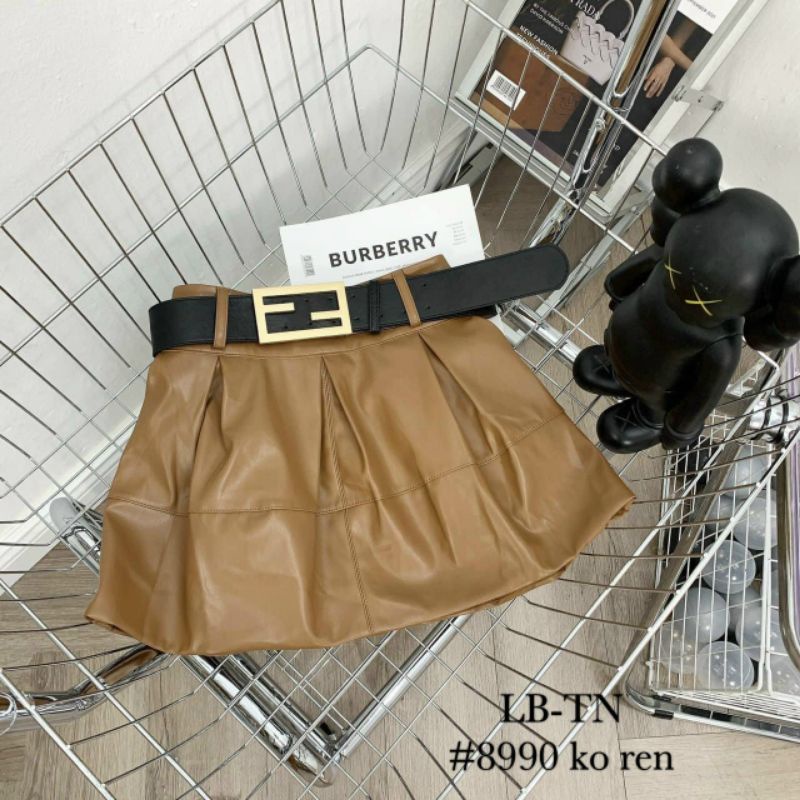 Chân váy da đai F hàng QCL1