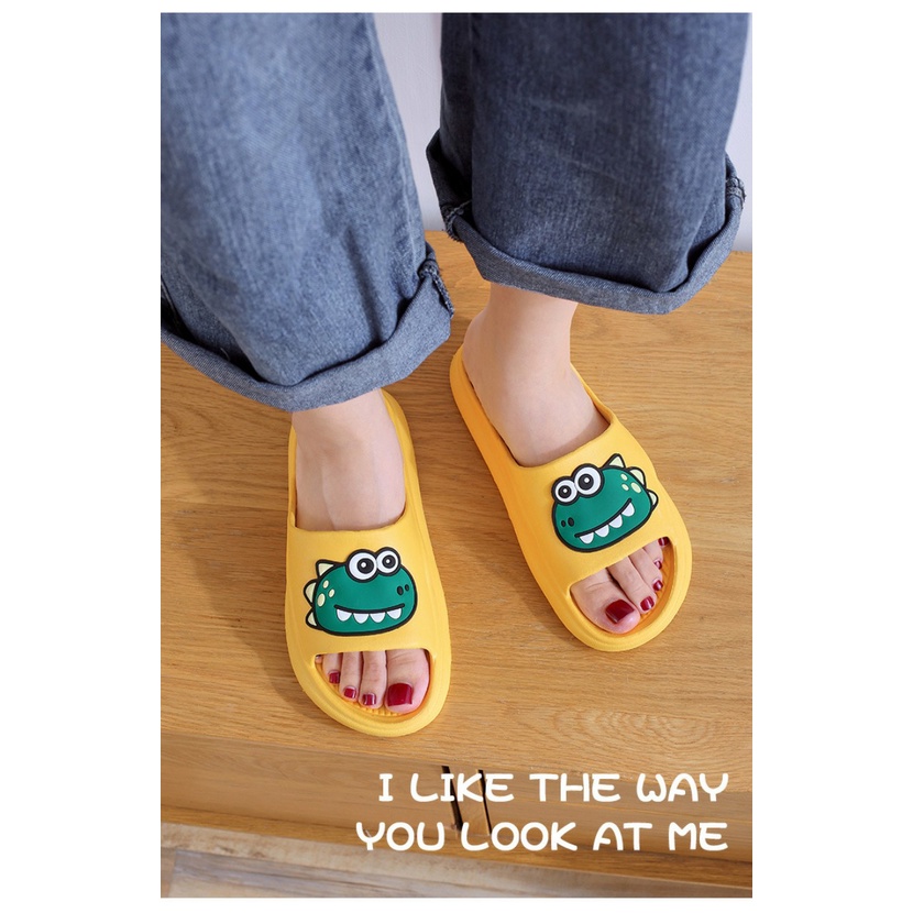 Dép nữ đi trong nhà Siêu NHẸ, ÊM ÁI DINO MẶT XANH siêu cute DP14
