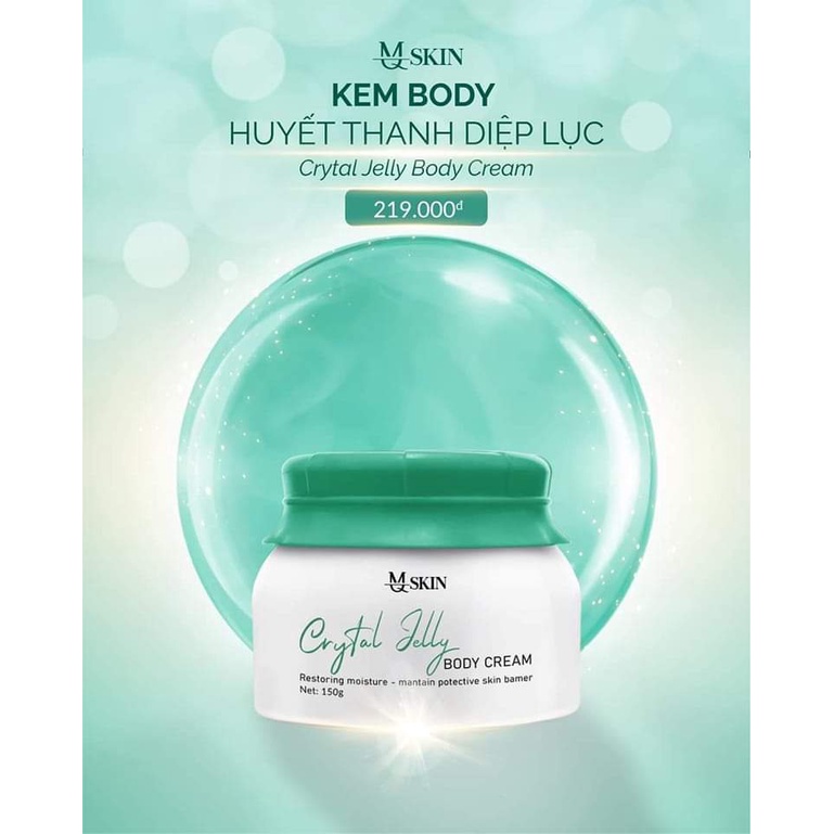 Kem body huyết thanh diệp lục MQ Skin chính hãng - Crystal Jelly Body Cream