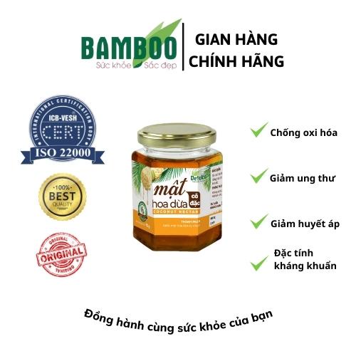 Mật hoa dừa Bamboo hủ 60g nguyên chất cô đặc phù hợp cho chế độ dinh dưỡng của cả người ăn thuần chay