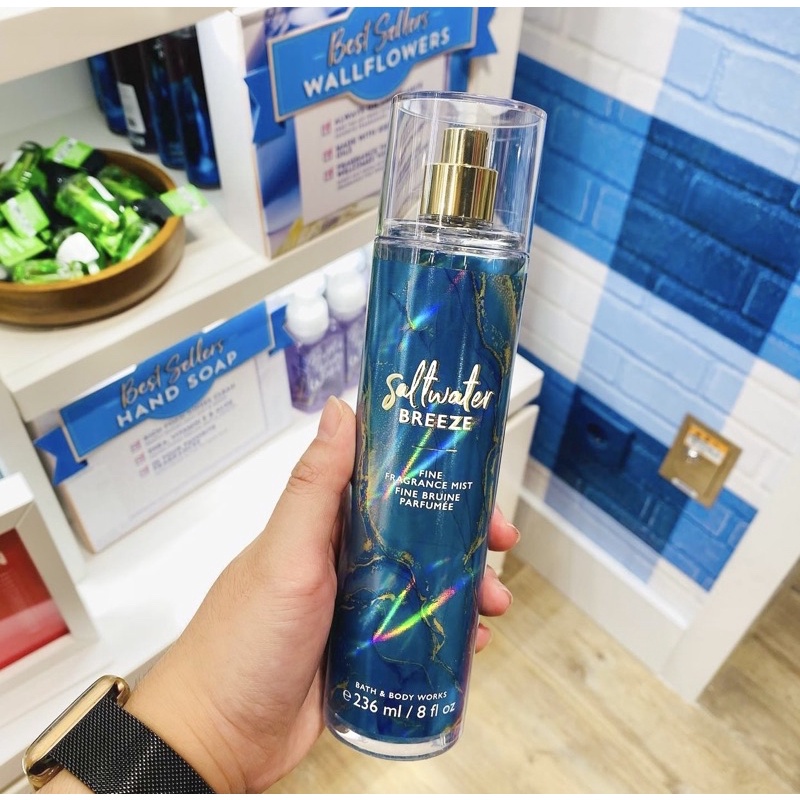 Xịt thơm Body mist Bath & Body Works Saltwater Breeze