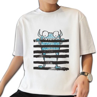 <SMLshop> Áo thun tay lỡ unisex Quỷ nhỏ