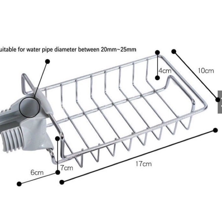 Giá Để Đồ Inox Cài Cạnh Vòi Nước Rửa Bát