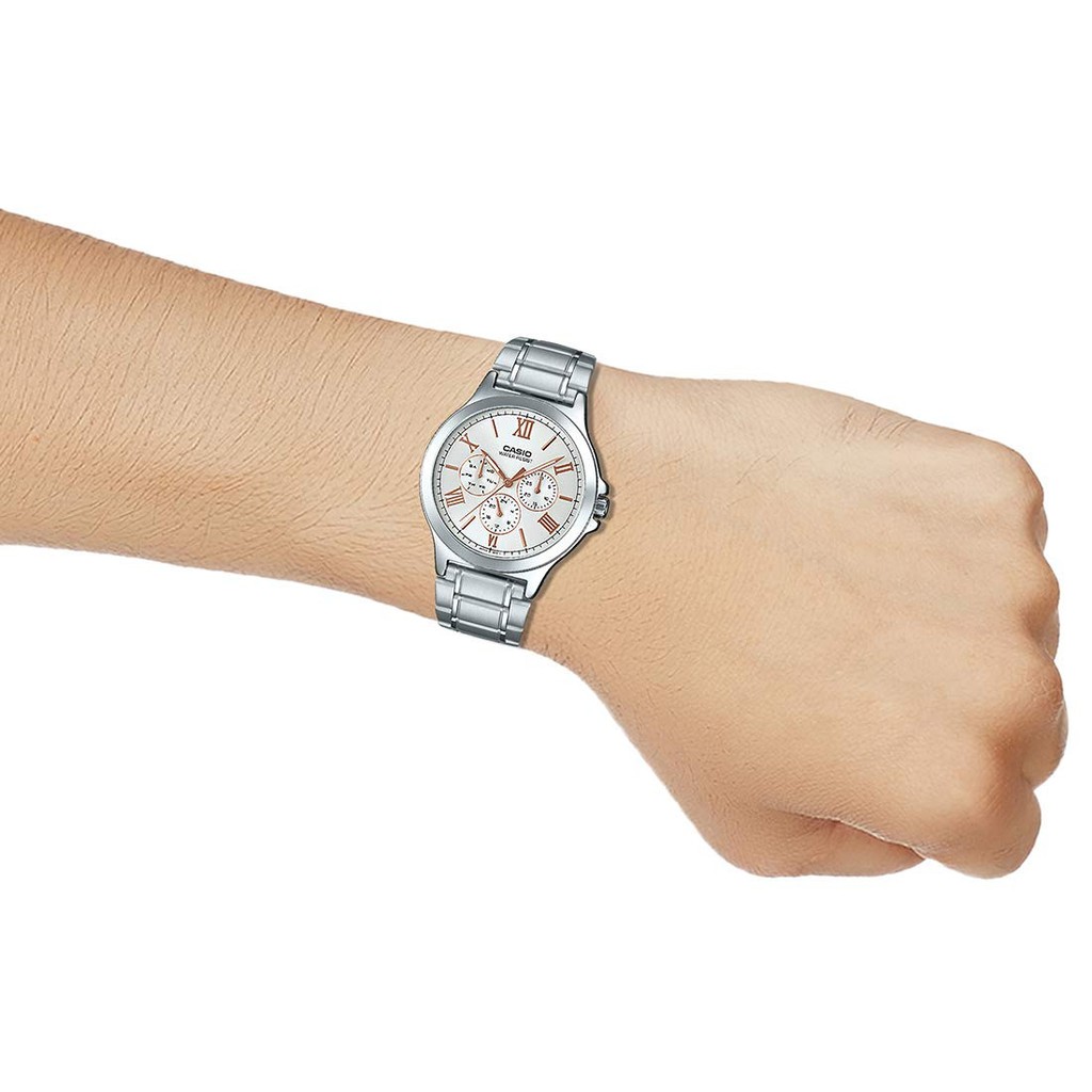 Đồng Hồ Casio Nữ Dây Kim Loại LTP-V300D-7A2UDF Chính Hãng