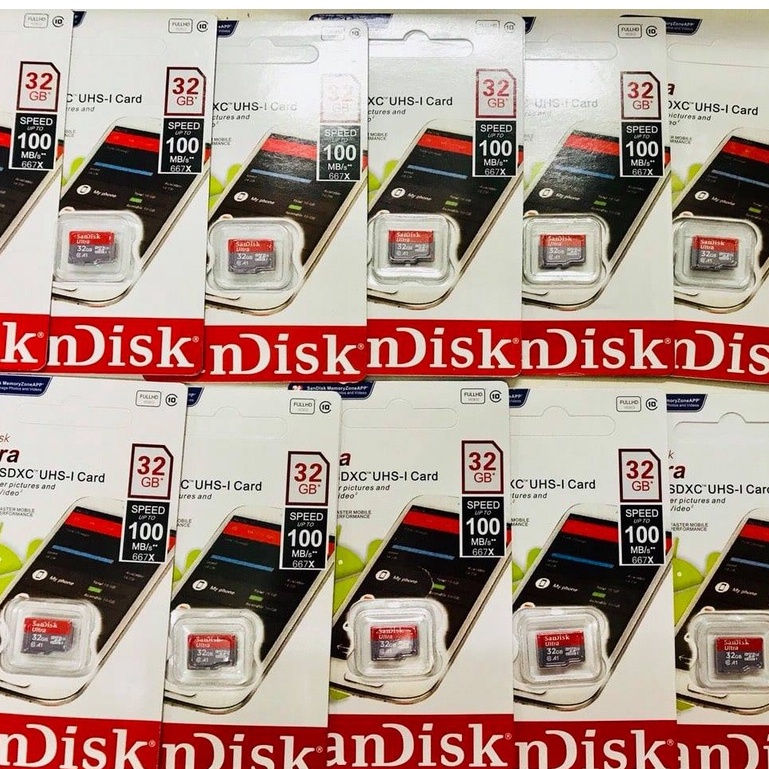 Thẻ Nhớ MicroSDHC SanDisk Ultra 32GB Upto 80MB/S - Cam kết hàng chất lượng - Bảo hành 5 năm !