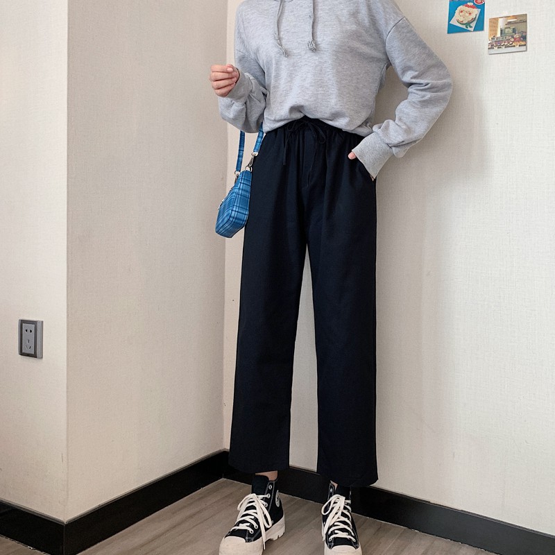 Quần dài SUXI ống rộng phong cách Hàn Quốc thời trang mùa thu cho nữ