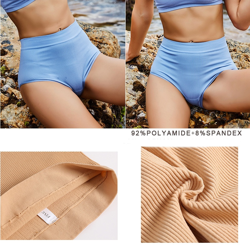 Cute Byte Bộ 2 Quần Lót Không Đường May Lưng Cao 10 Màu Trơn Dễ Thương Cho Bạn Gái